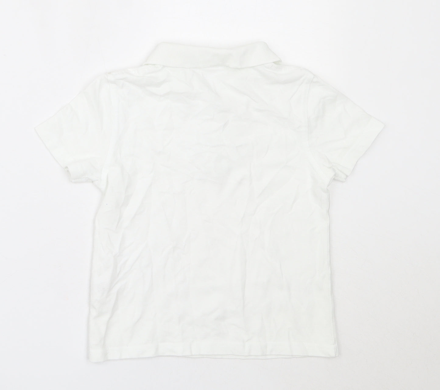 George Boys White  Cotton Basic Polo Size 3-4 Years Collared