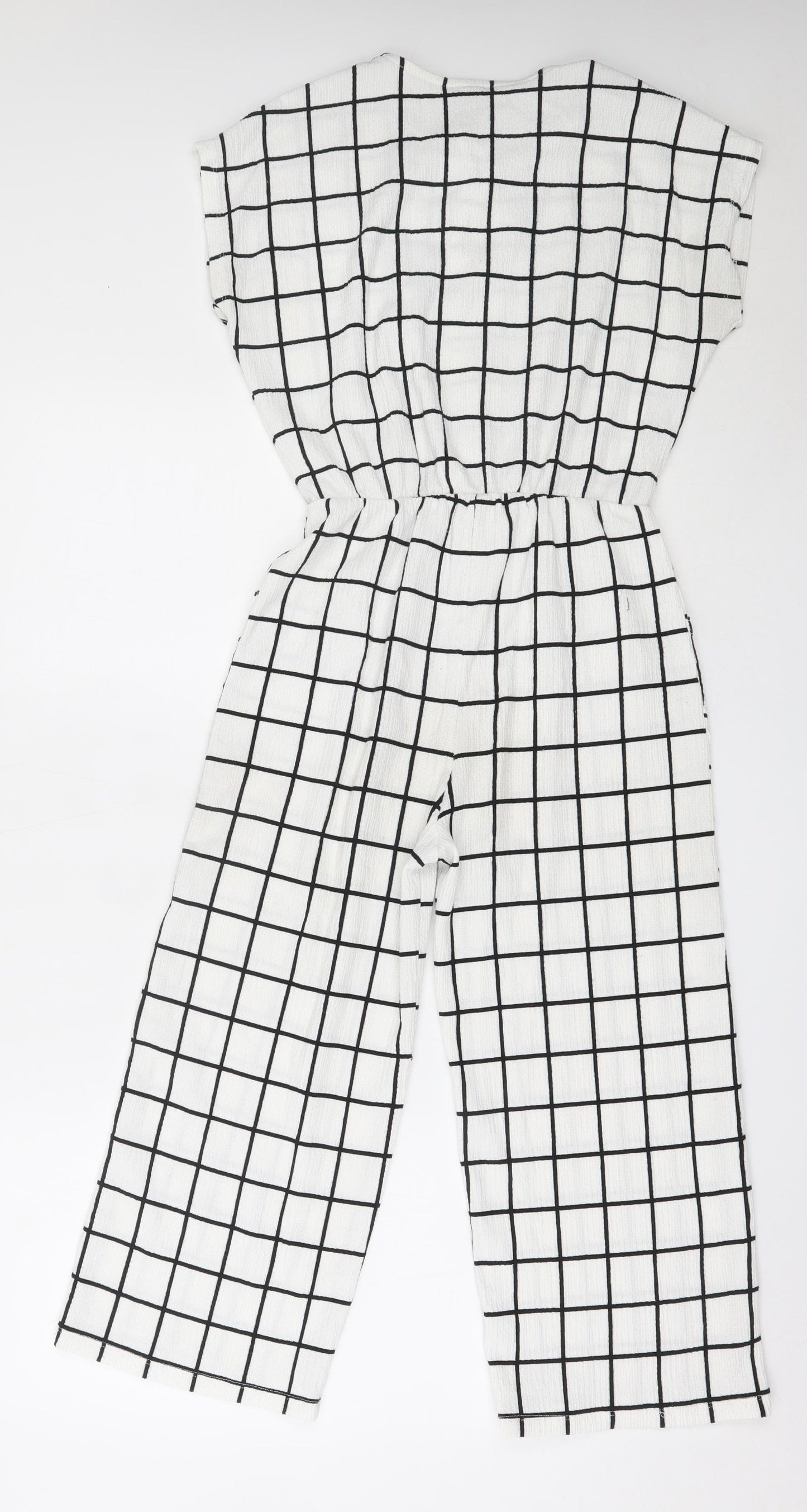 TU Girls White  Viscose Jumpsuit One-Piece Size 11 Years