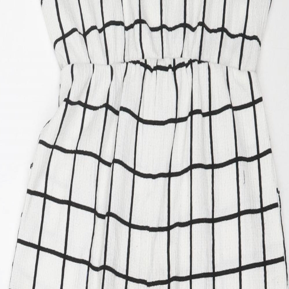 TU Girls White  Viscose Jumpsuit One-Piece Size 11 Years