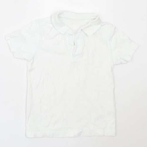 George Boys White  Cotton Basic Button-Up Size 4-5 Years Collared