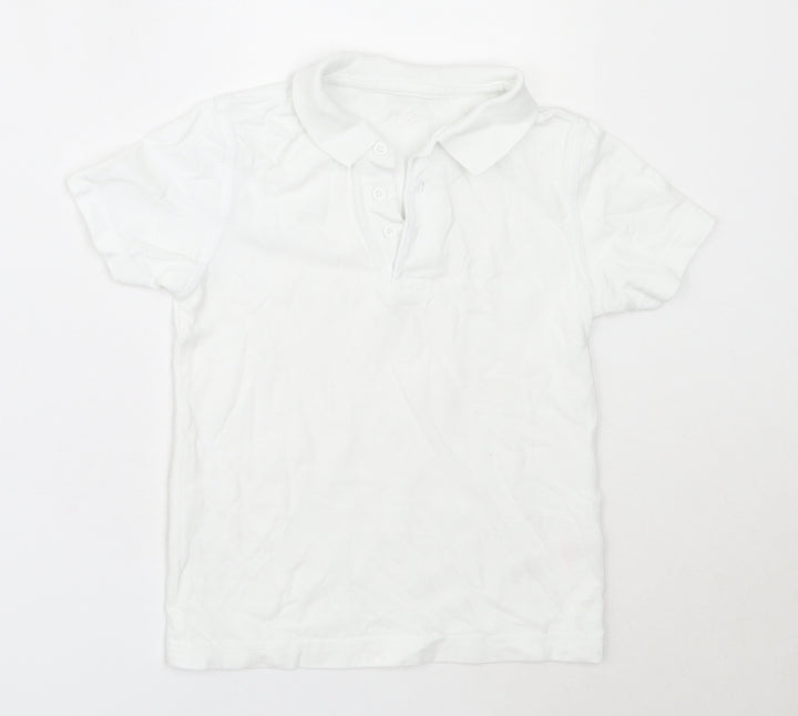 George Boys White  Cotton Basic Button-Up Size 4-5 Years Collared