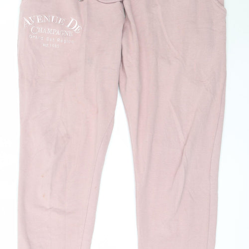 Pep&Co Womens Pink  Polyester Jogger Trousers Size L L27 in Regular
