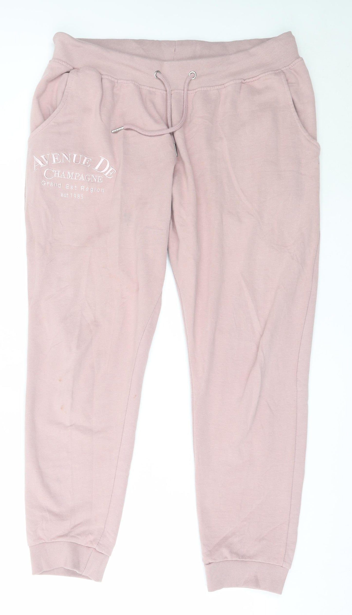Pep&Co Womens Pink  Polyester Jogger Trousers Size L L27 in Regular