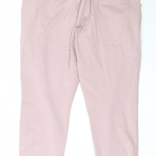 Pep&Co Womens Pink  Polyester Jogger Trousers Size L L27 in Regular
