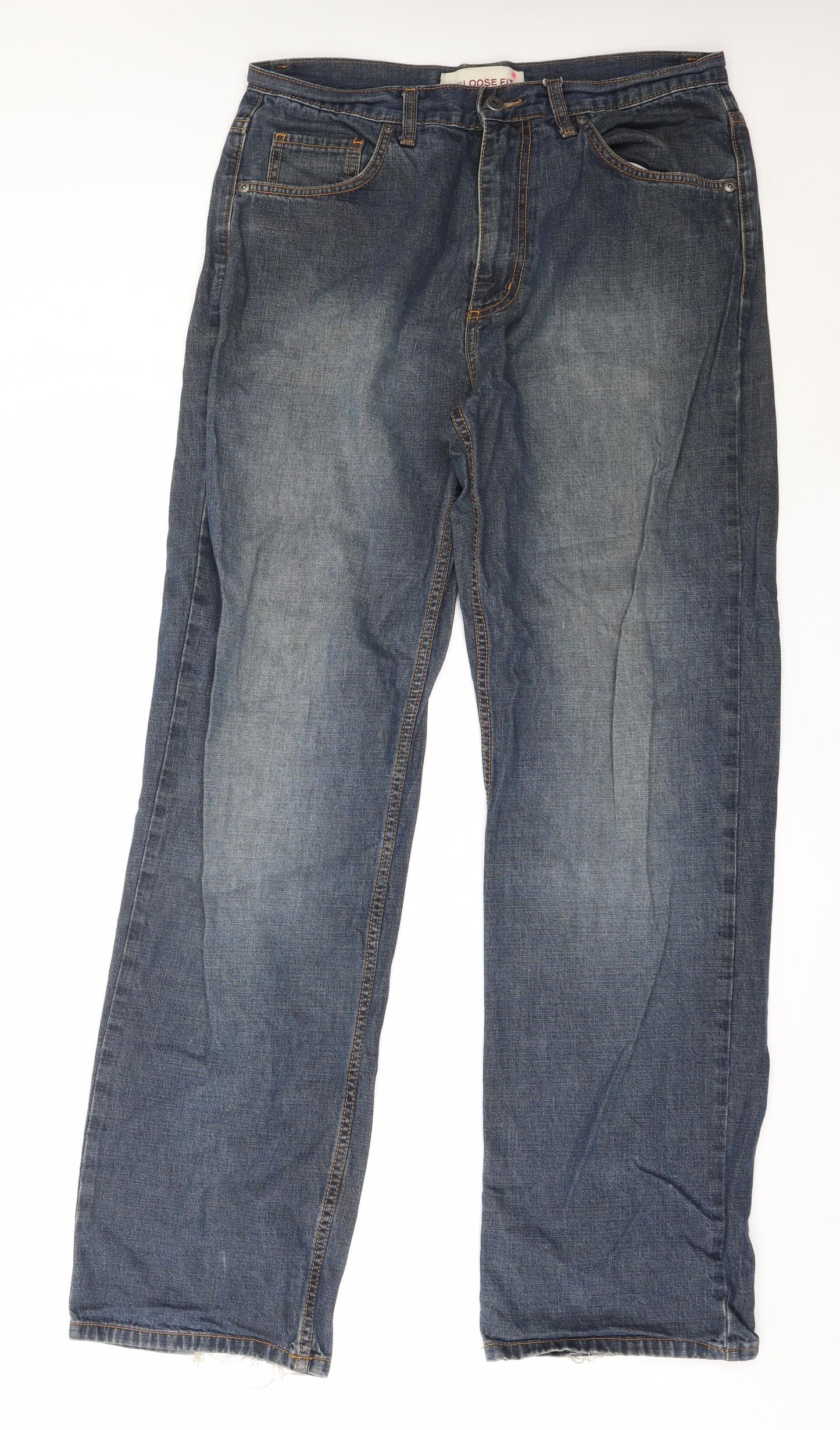 NEXT Mens Blue  Cotton Straight Jeans Size 32 in L31 in Regular