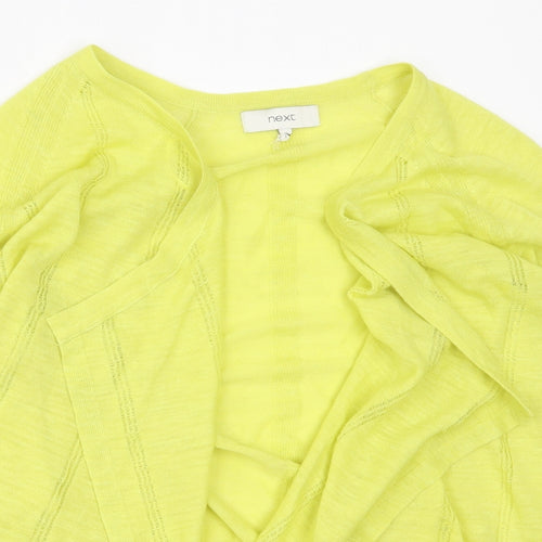 NEXT Womens Green Round Neck  Acrylic Cardigan Jumper Size 12