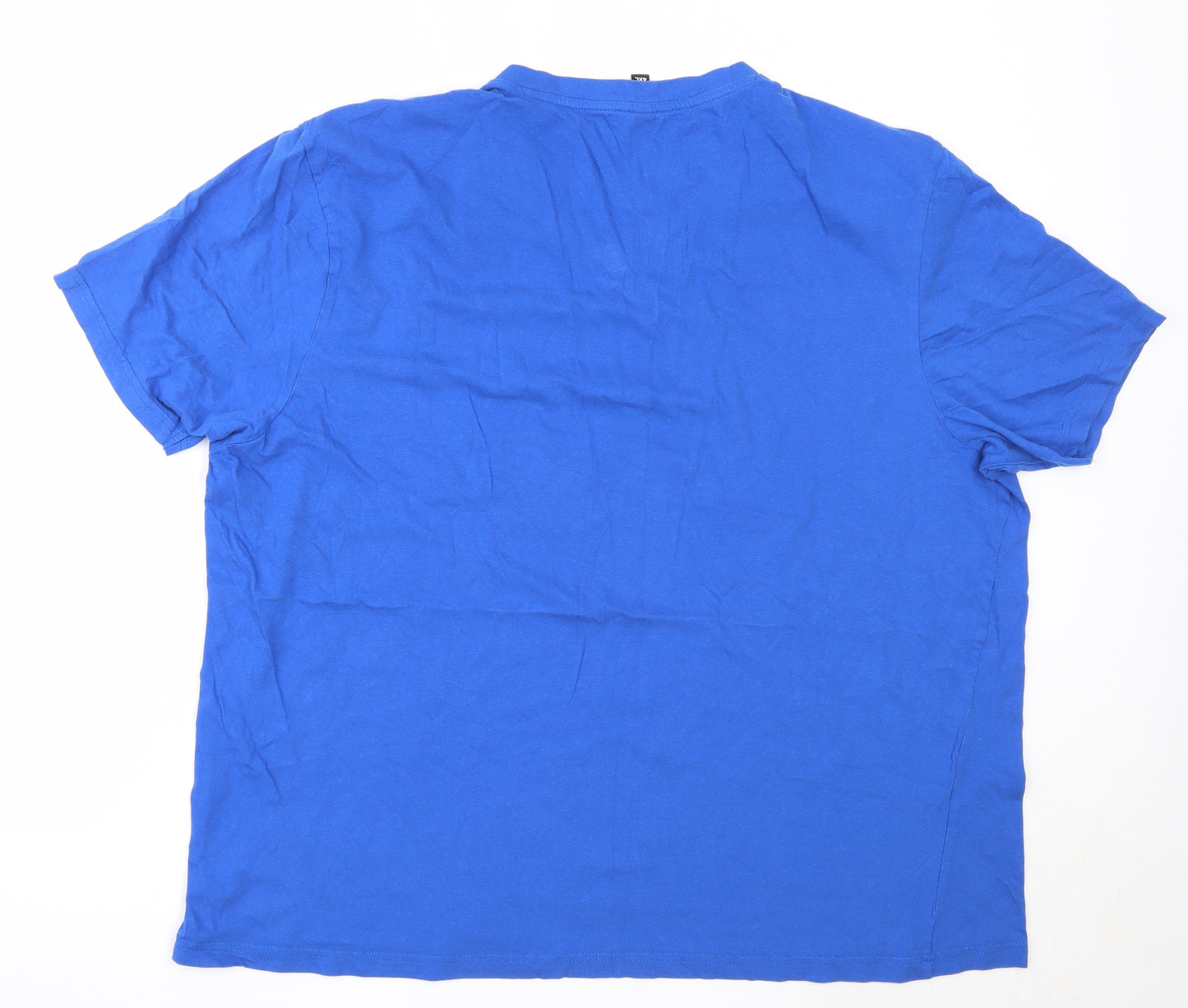 Donnay Mens Blue  Cotton  T-Shirt Size 4XL V-Neck