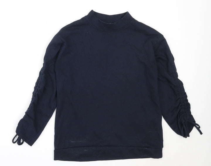 Vera Moda Womens Blue Polyester Pullover Sweatshirt Size S