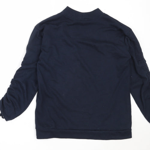 Vera Moda Womens Blue  Polyester Pullover Sweatshirt Size S