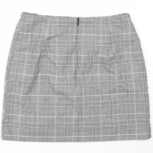 H&M Womens Grey  Polyester Mini Skirt Size 38