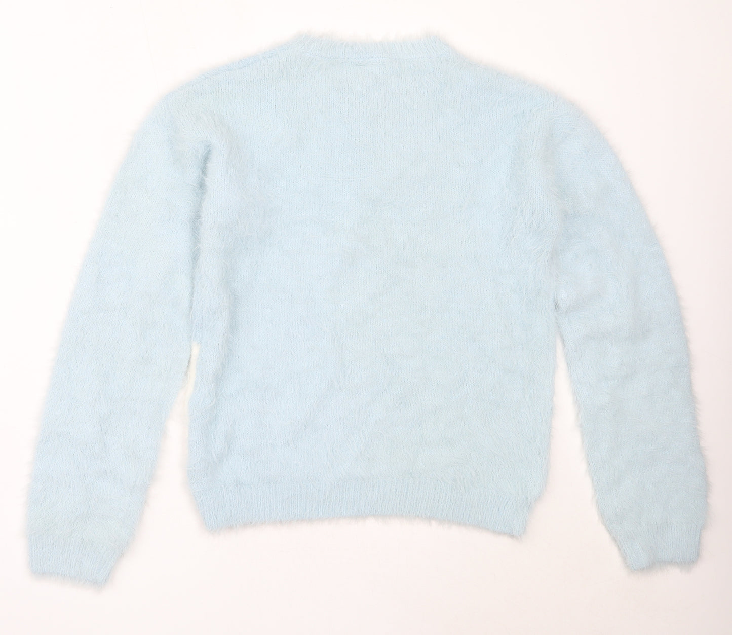 F&F Girls Blue Round Neck  Polyamide Pullover Jumper Size 13-14 Years
