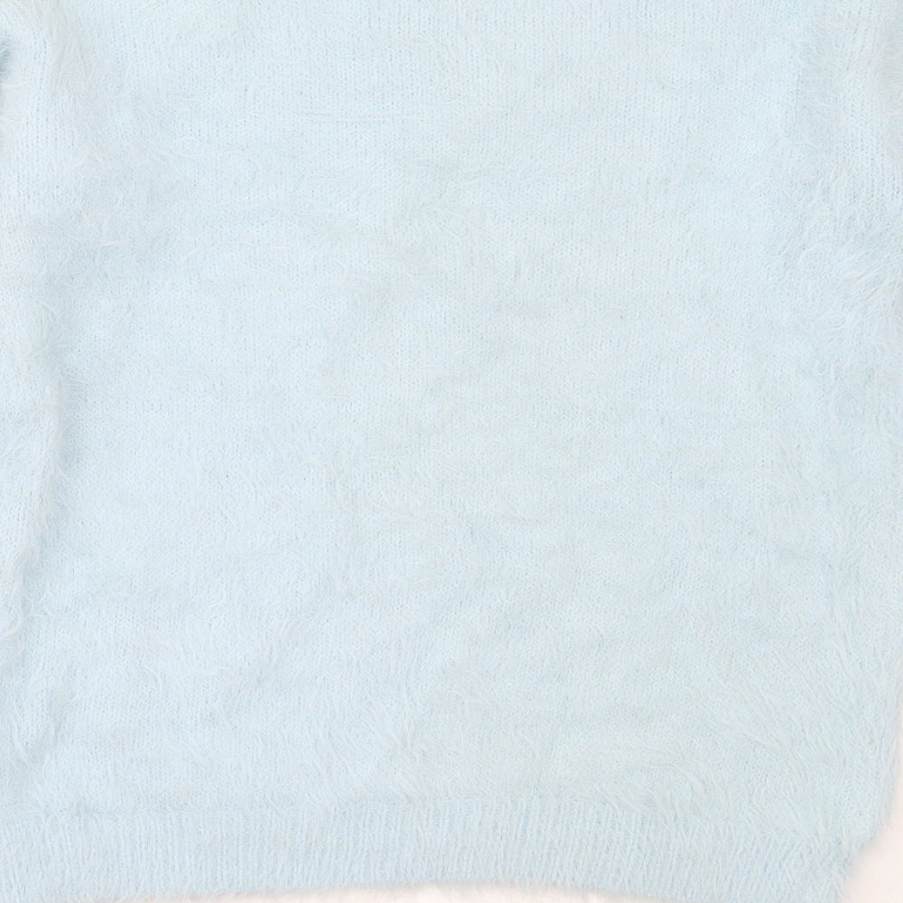 F&F Girls Blue Round Neck  Polyamide Pullover Jumper Size 13-14 Years