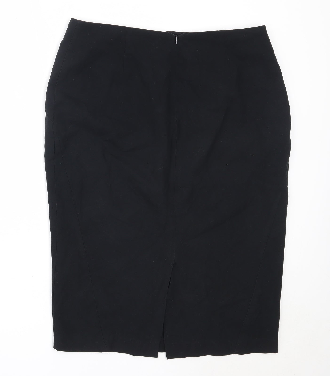 Marks and Spencer Womens Black  Polyester Straight & Pencil Skirt Size 16