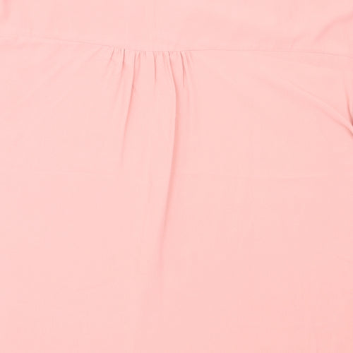 Papaya Womens Pink  Polyester Basic Blouse Size 16 V-Neck