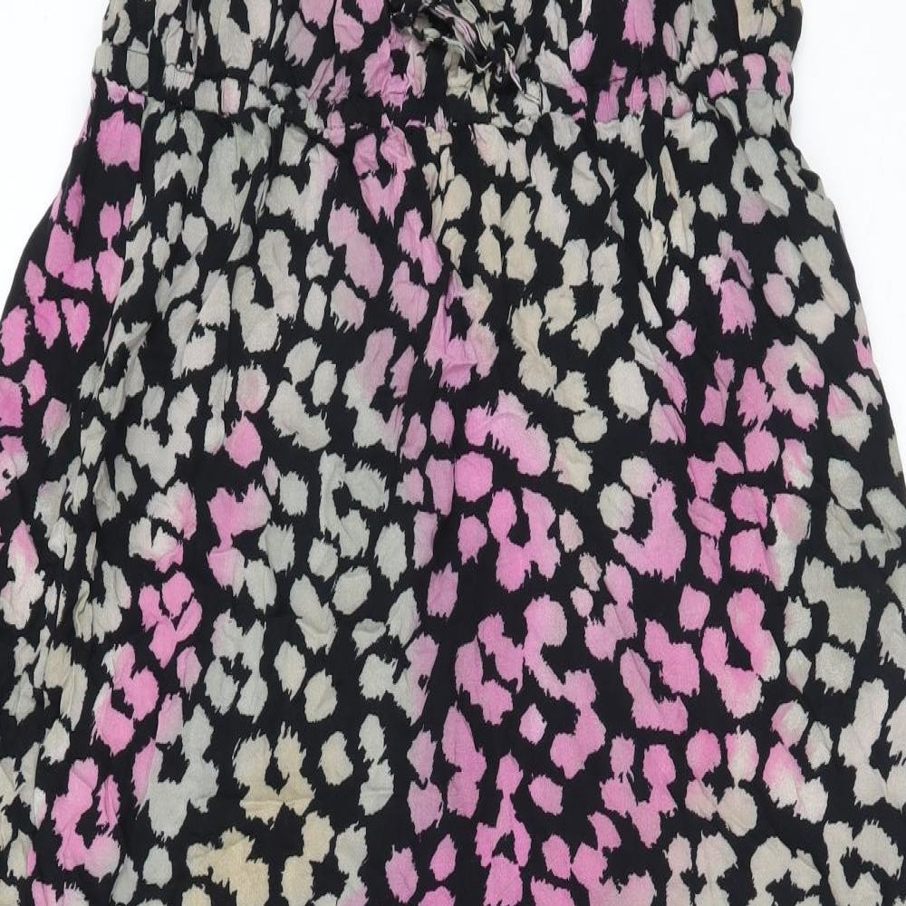 NEXT Womens Black  Viscose Fit & Flare  Size 16  Square Neck