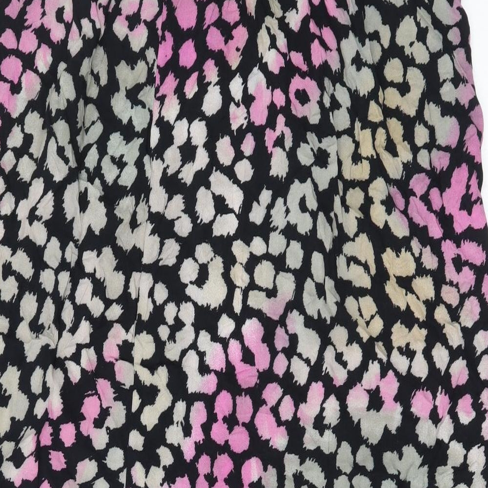 NEXT Womens Black  Viscose Fit & Flare  Size 16  Square Neck