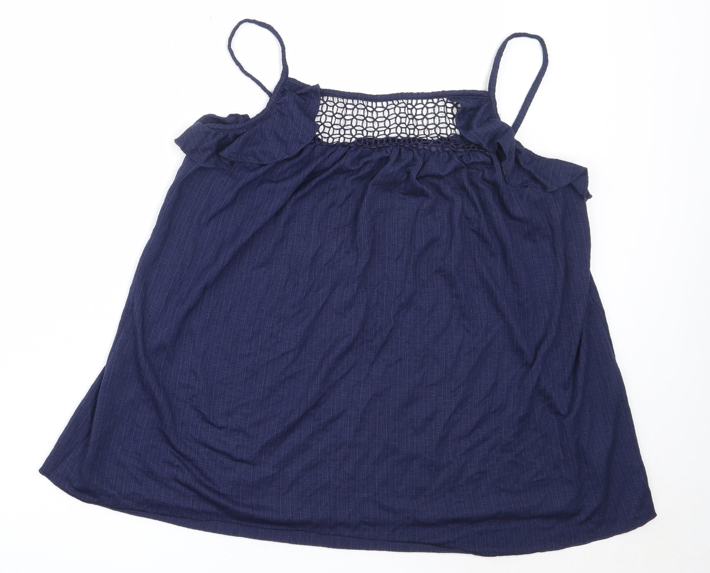 George Womens Blue  Viscose Camisole Blouse Size 16 Square Neck