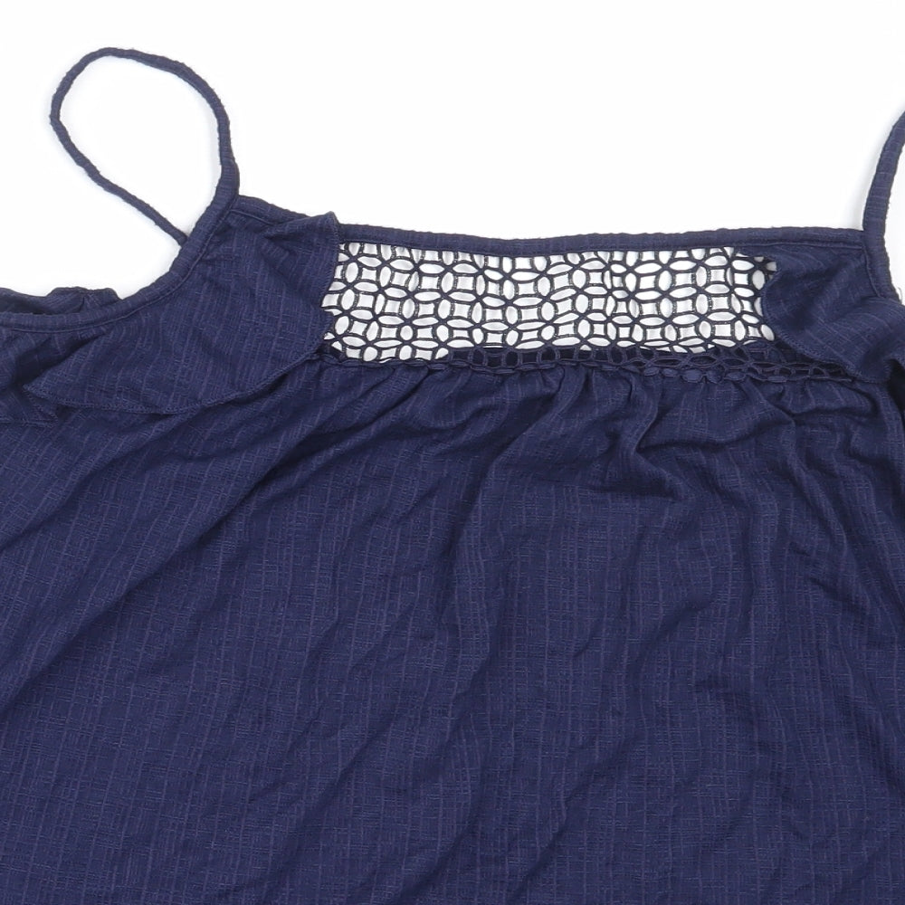 George Womens Blue  Viscose Camisole Blouse Size 16 Square Neck