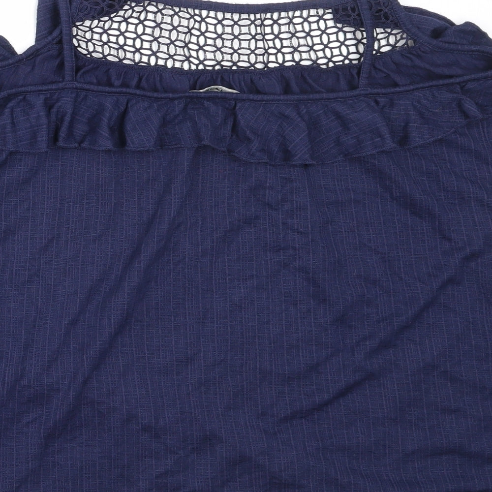 George Womens Blue  Viscose Camisole Blouse Size 16 Square Neck