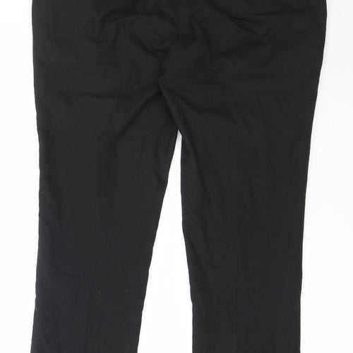 Preworn Womens Black  Polyester Trousers  Size 36 in L25.5 in Regular
