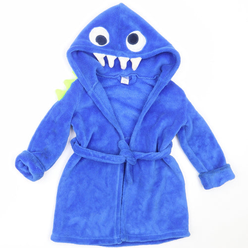 Gap Boys Blue Solid Polyester  Robe Size 2 Years
