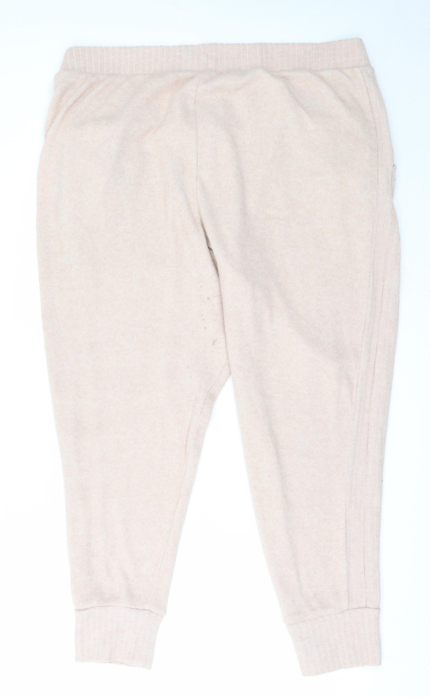 F&F Womens Pink Solid Polyester Capri Pyjama Pants Size 22