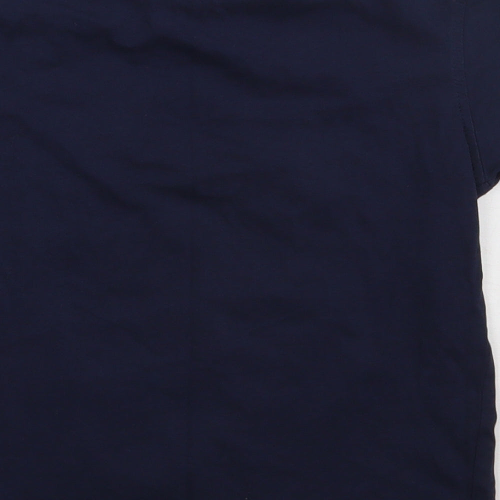 George Boys Blue  Coir Basic T-Shirt Size 7-8 Years Crew Neck Pullover - Game legend