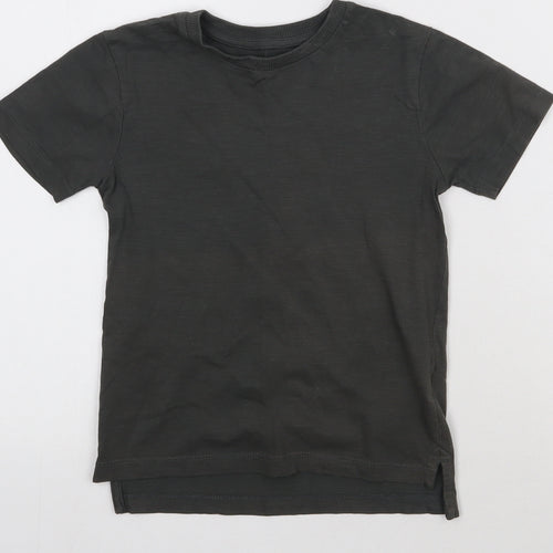 NEXT Boys Grey  Cotton Basic T-Shirt Size 4 Years Crew Neck Pullover