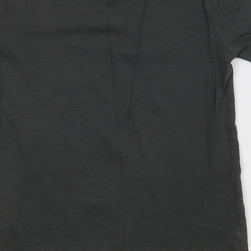 NEXT Boys Grey  Cotton Basic T-Shirt Size 4 Years Crew Neck Pullover
