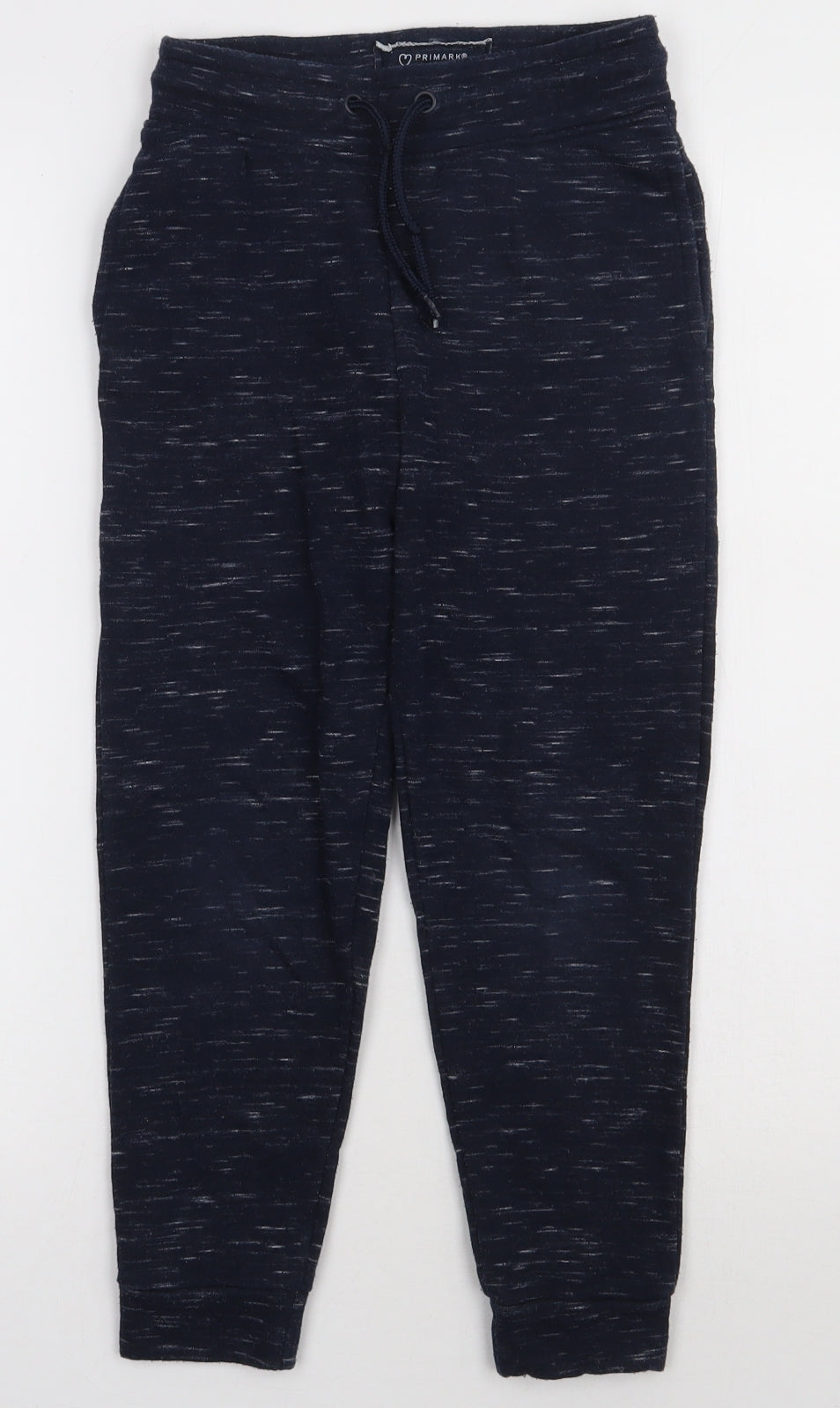 Primark Boys Blue  Cotton Jogger Trousers Size 7-8 Years  Regular Tie