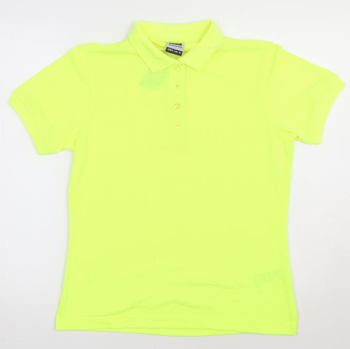 James & Nicholson Womens Yellow  Polyester Basic Polo Size M Collared - work wear