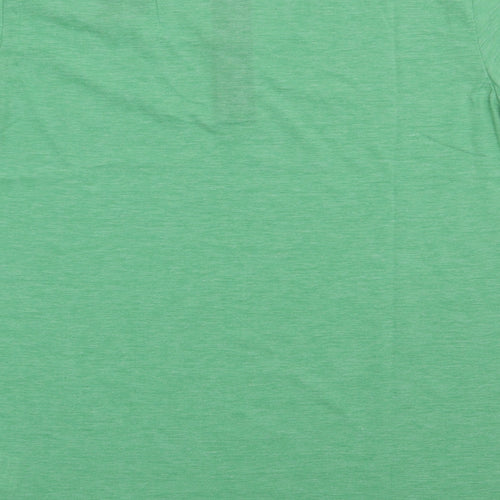 James & Nicholson Mens Green  Polyester  Polo Size L Collared Button