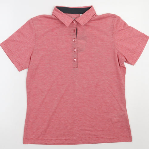 James & Nicholson Womens Red  Polyester Basic Polo Size M Collared