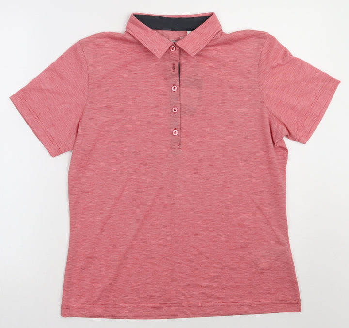 James & Nicholson Womens Red  Polyester Basic Polo Size M Collared