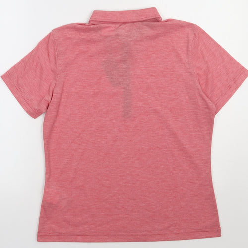 James & Nicholson Womens Red  Polyester Basic Polo Size M Collared