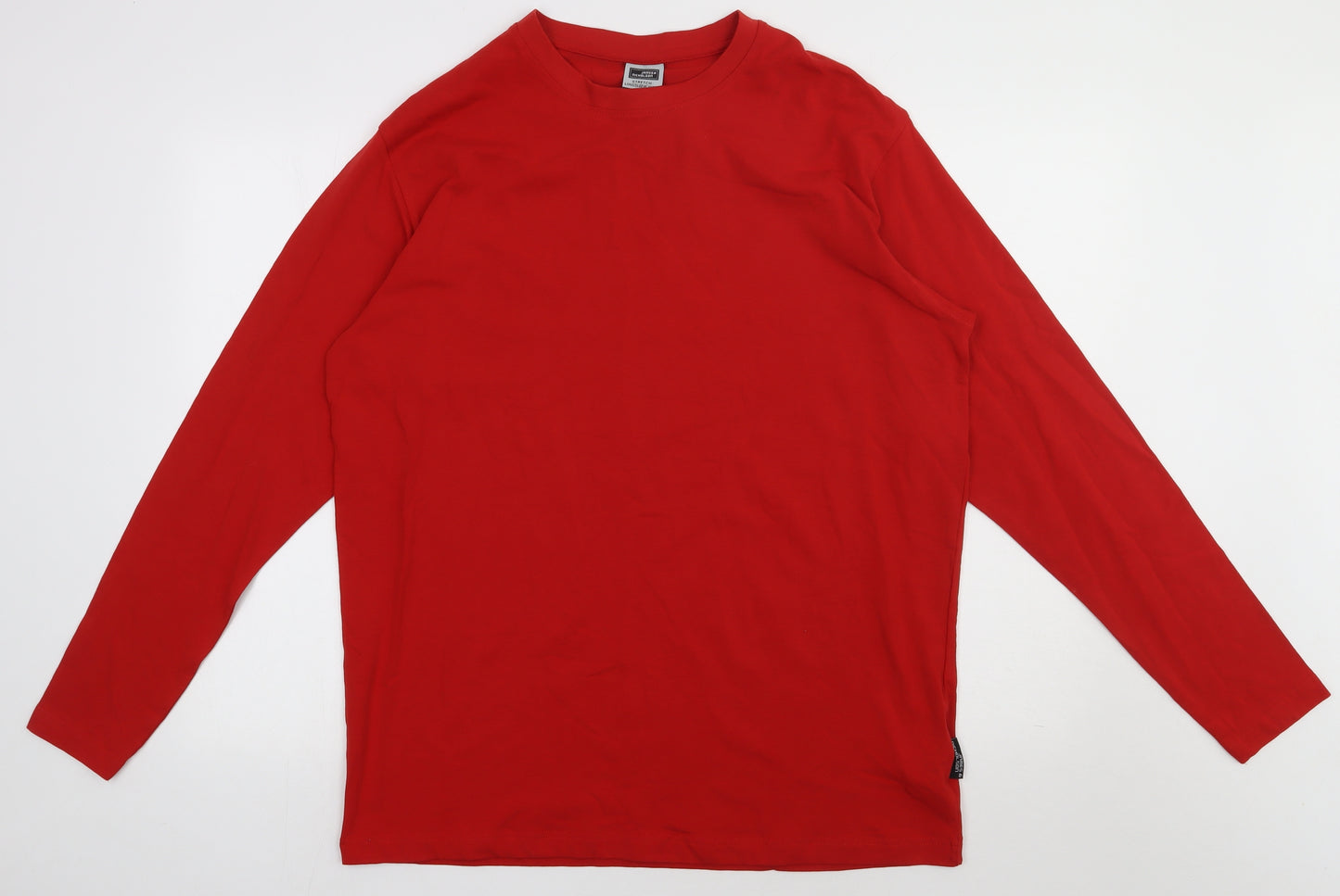 James & Nicholson Mens Red  Cotton Pullover Sweatshirt Size L   - work wear