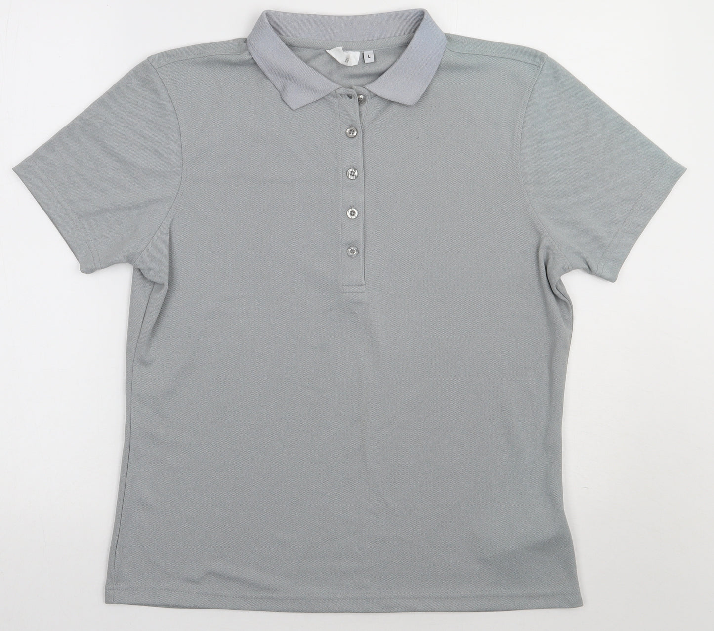 James & Nicholson Womens Grey  Polyester Basic Polo Size L Collared