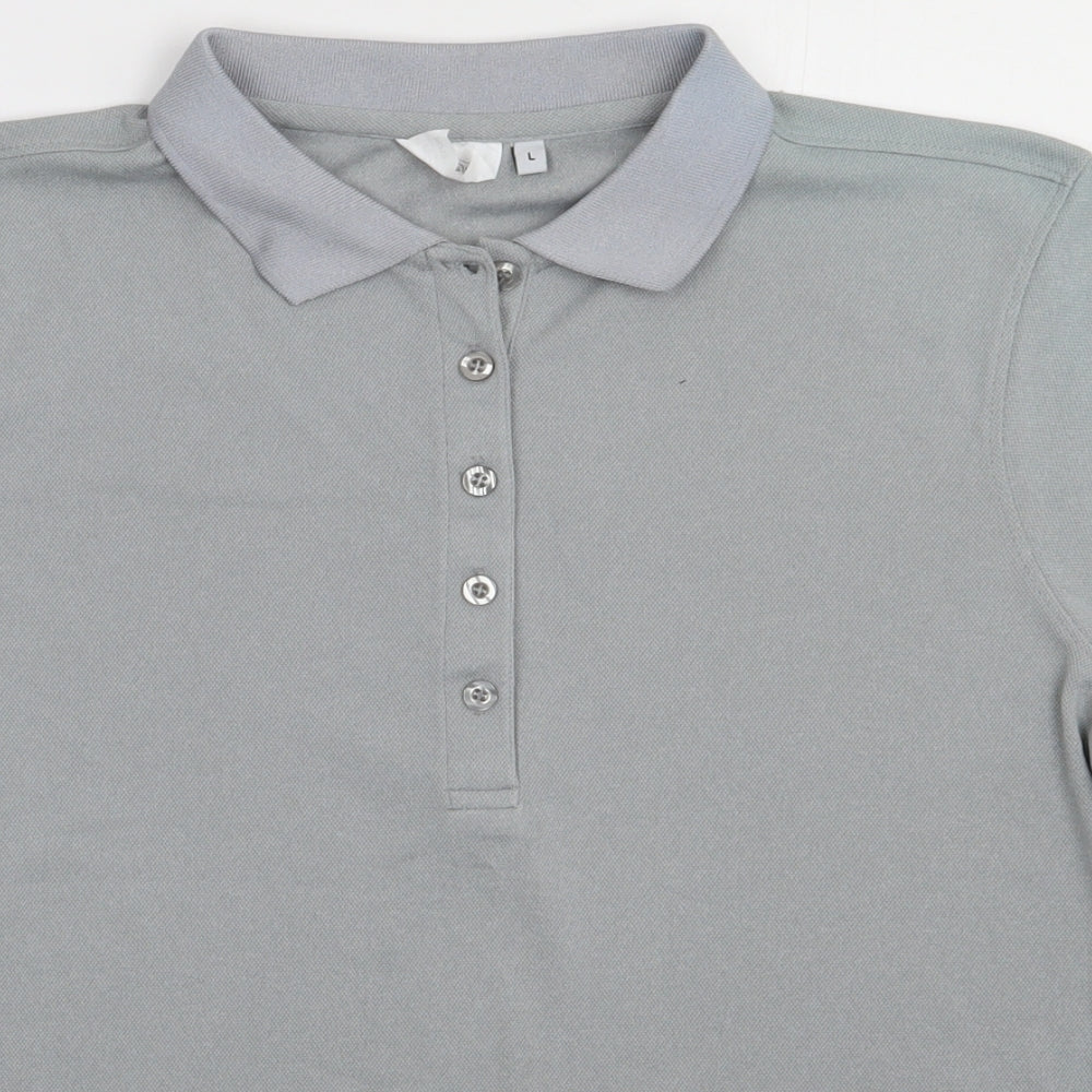 James & Nicholson Womens Grey  Polyester Basic Polo Size L Collared
