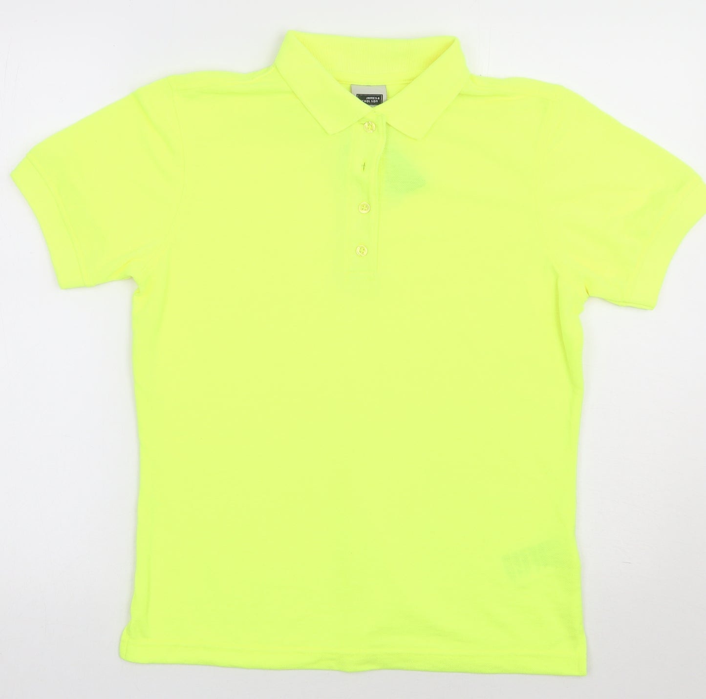 James & Nicholson Womens Yellow  Polyester Basic Polo Size M Collared - work wear