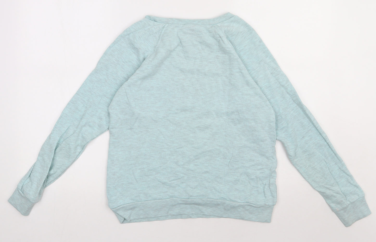 Topshop Womens Blue  Cotton Pullover Sweatshirt Size 8  Pullover