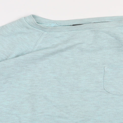 Topshop Womens Blue  Cotton Pullover Sweatshirt Size 8  Pullover