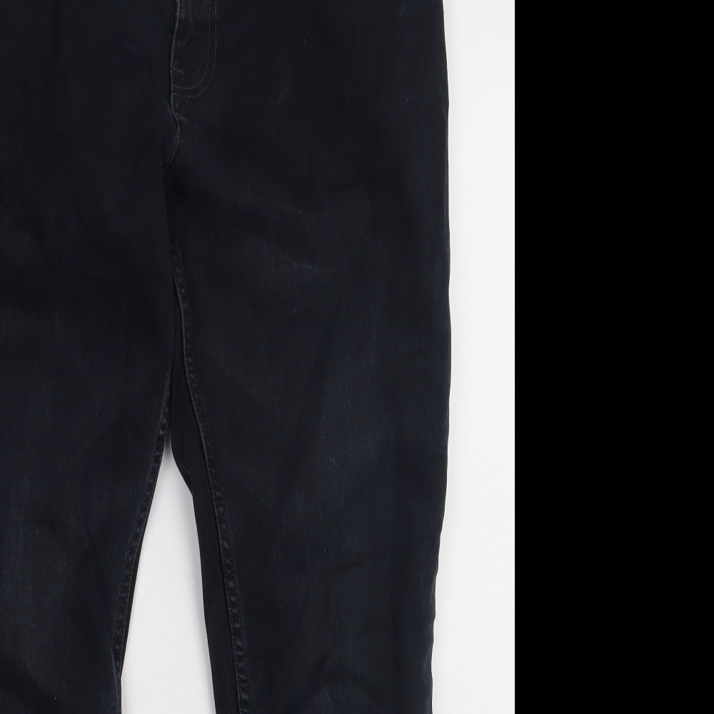 F&F Mens Blue  Cotton Straight Jeans Size 34 L30 in Slim Button