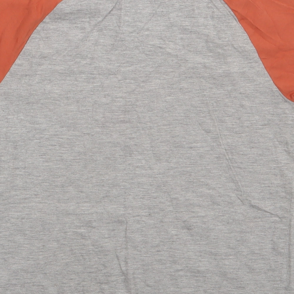Marks and Spencer Boys Grey  Cotton Basic T-Shirt Size 10-11 Years Crew Neck Pullover
