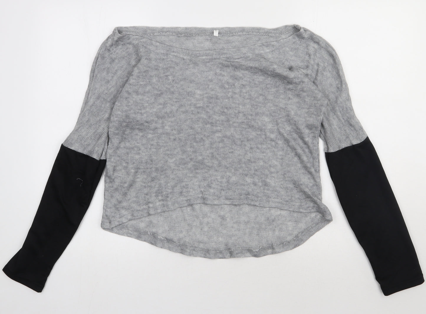 preorn Womens Grey  Polyester Pullover Sweatshirt Size L  Pullover
