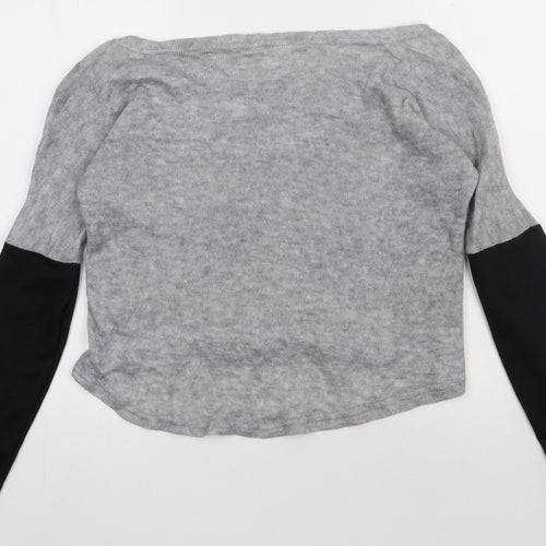 preorn Womens Grey  Polyester Pullover Sweatshirt Size L  Pullover