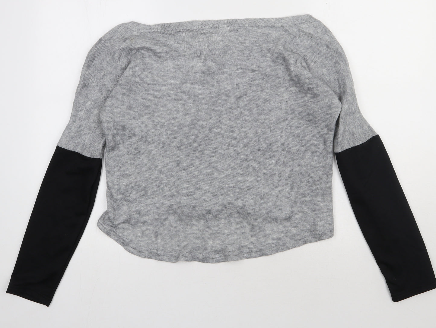 preorn Womens Grey  Polyester Pullover Sweatshirt Size L  Pullover