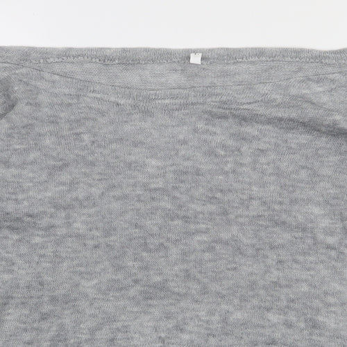 preorn Womens Grey  Polyester Pullover Sweatshirt Size L  Pullover