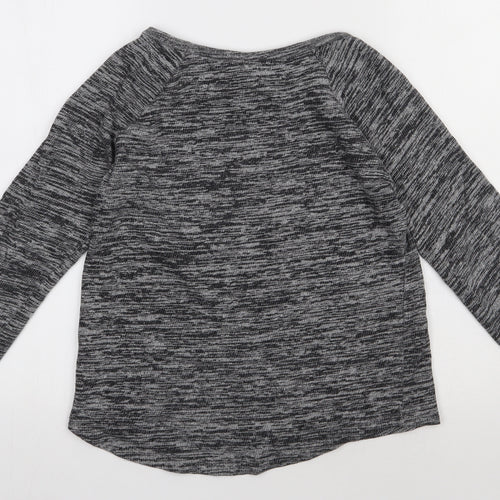 H&M Girls Grey  Polyester Pullover Sweatshirt Size S  Pullover - tres jolie