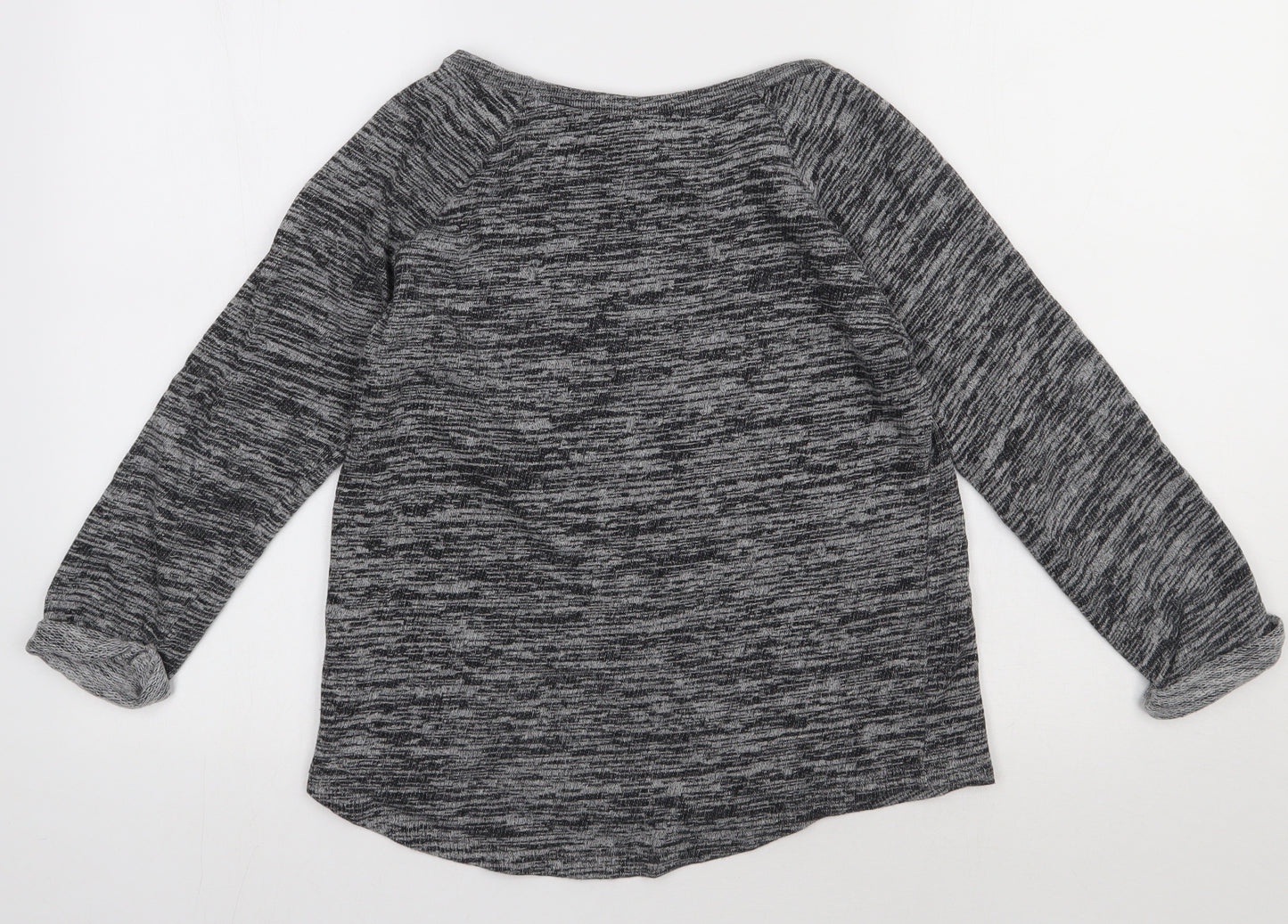 H&M Girls Grey  Polyester Pullover Sweatshirt Size S  Pullover - tres jolie
