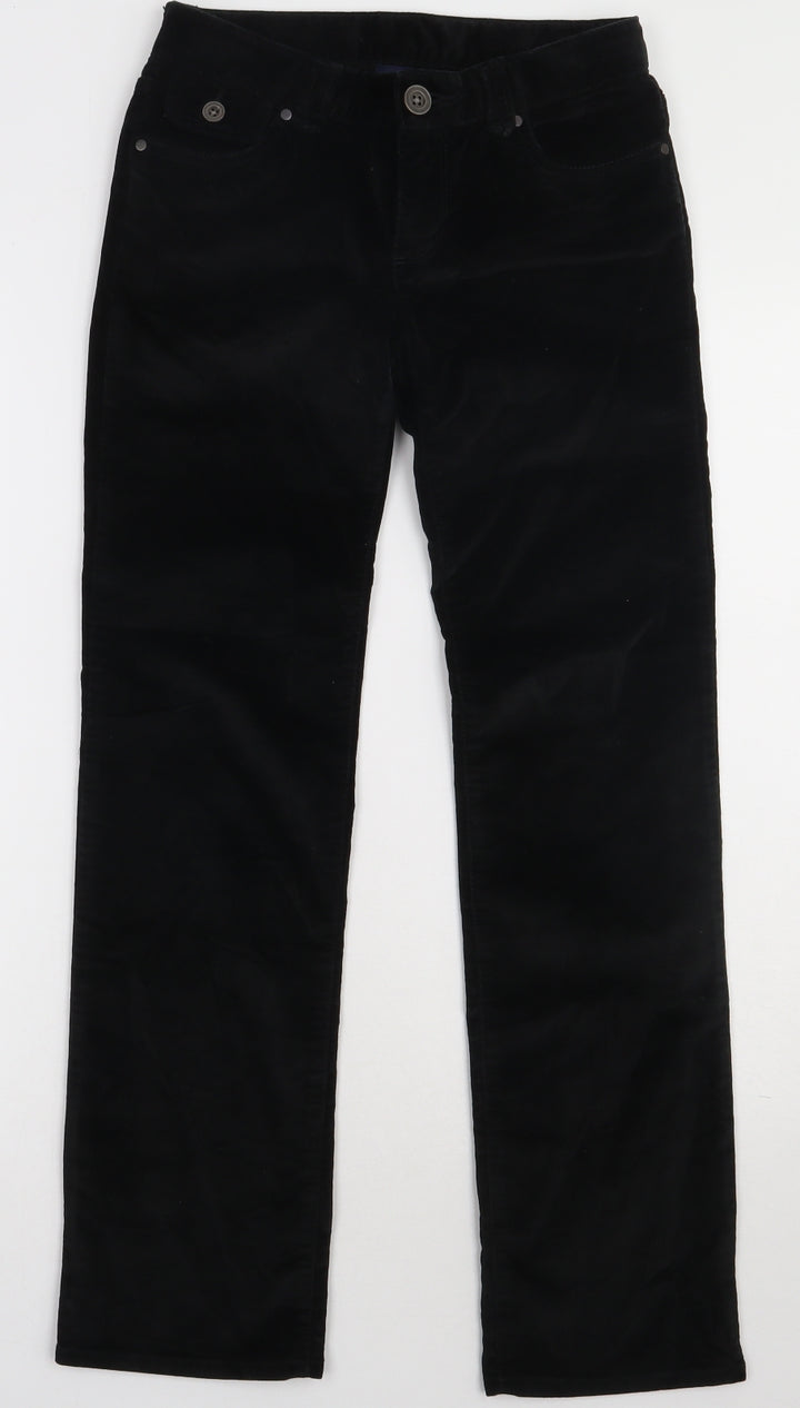 Gap Girls Black  Cotton Capri Trousers Size 12 Years  Regular Button
